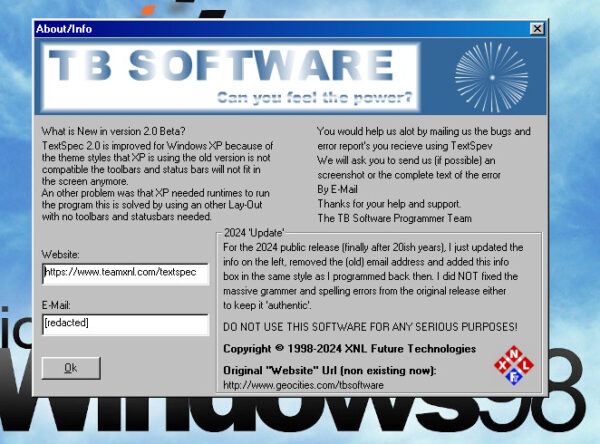 [TimeCapsule] TextSpec 2.0B (VB6) - Image 2