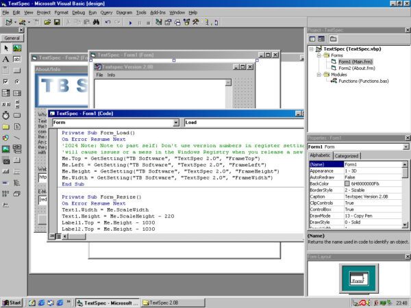 [TimeCapsule] TextSpec 2.0B (VB6) - Image 3