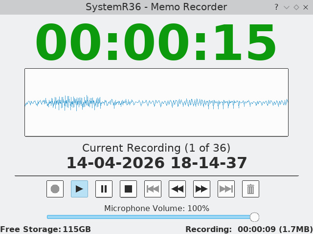 SystemR36 MemoRecorder